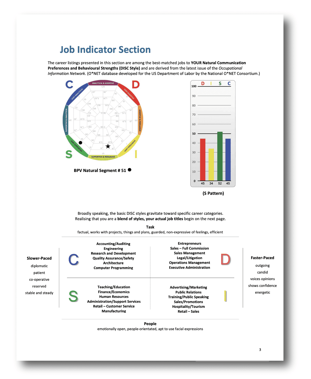 DISC Career Report_Job Indicator Page